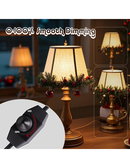 Interruptor Regulable Leymays 1.8M para Lámparas 100W Negro