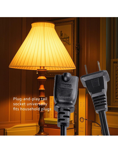 Interruptor Regulable Leymays 1.8M para Lámparas 100W Negro