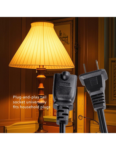 Interruptor Regulable Leymays 1.8M para Lámparas 100W Negro