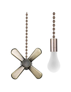 Extensor de cadena de tirón SmoTecQ bronce con bombilla decorativa