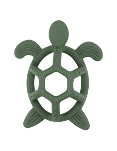 Mordedor de Silicona Tortuga 3D Verde Oscuro para Bebés 3M+
