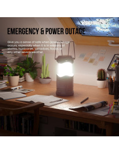 Lámpara de Camping LED Lichamp, 4 Linternas Plegables Gris 2