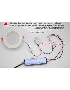 Sensor de Luz QDenglamp con Interruptor PIR 5V-24V 2