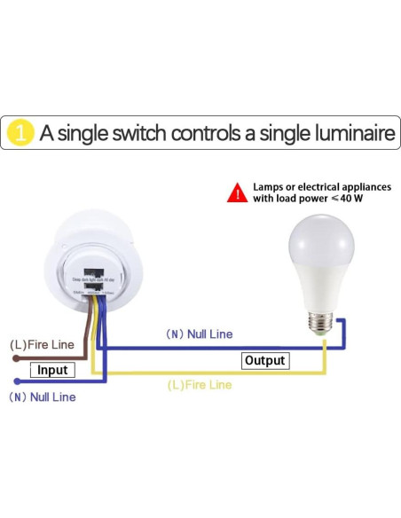 Sensor de Luz QDenglamp con Interruptor PIR 5V-24V