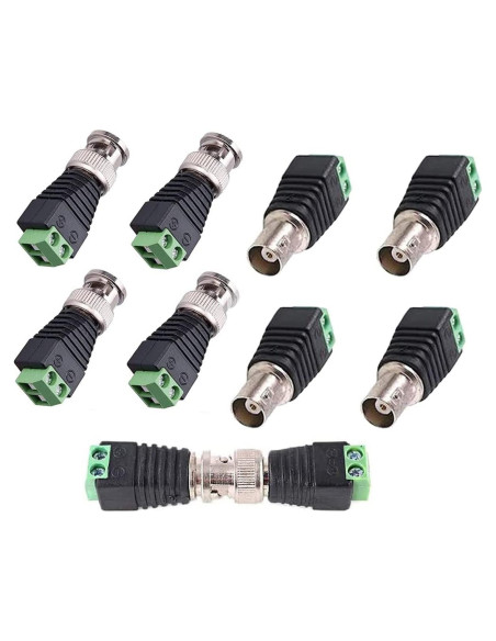 Conectores BNC a Terminal de Tornillo AV - 10 Pcs