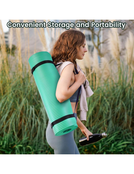 Estera de Yoga Fitvids Extra Gruesa 1.27 cm Antideslizante