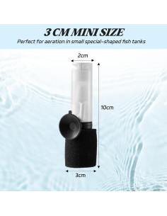 Mini Filtro de Esponja Rise Torrent para Acuarios 9.46L 2