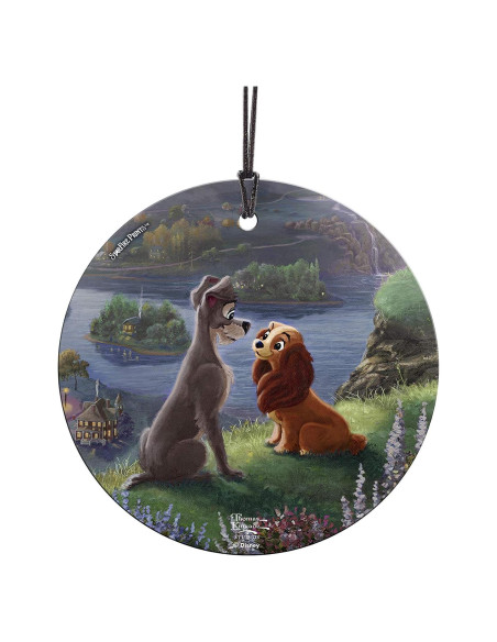 Vidrio Colgante Disney La Dama y el Vagabundo 8.89 cm