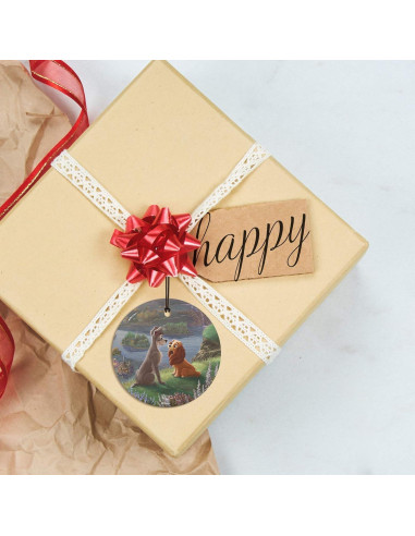 Vidrio Colgante Disney La Dama y el Vagabundo 8.89 cm