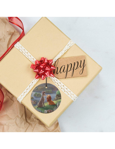 Vidrio Colgante Disney La Dama y el Vagabundo 8.89 cm