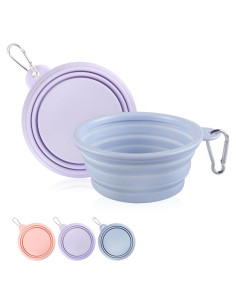 Tazones Plegables para Perros TECOPH 22 OZ Silicona Portátil