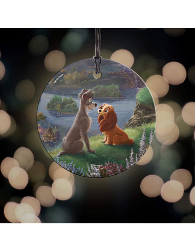 Vidrio Colgante Disney La Dama y el Vagabundo 8.89 cm