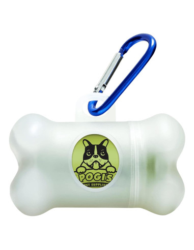 Dispensador de Bolsas de Excremento de Perro Pogi's - Incluye 15 Bolsas