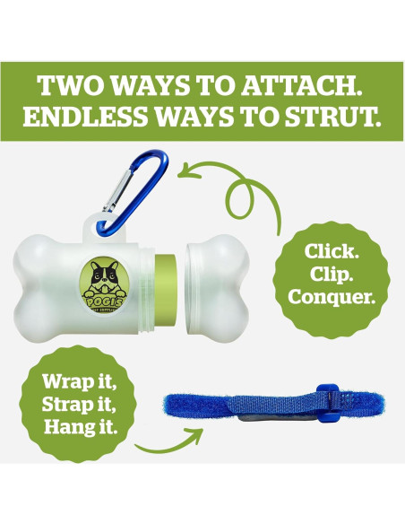 Dispensador de Bolsas de Excremento de Perro Pogi's - Incluye 15 Bolsas