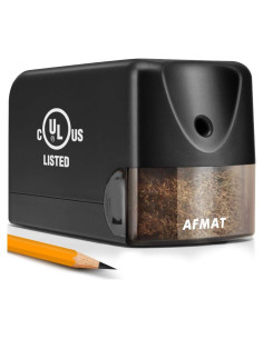 Afilador Eléctrico de Lápices AFMAT S230, 1.21kg, Negro