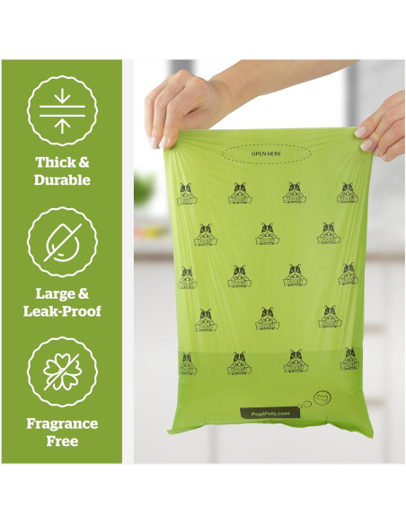 Dispensador de Bolsas de Excremento de Perro Pogi's - Incluye 15 Bolsas
