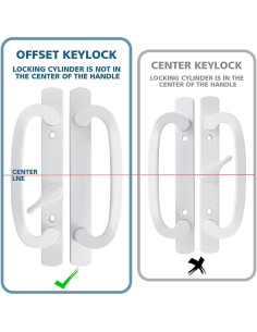 Juego de Manijas para Puertas Corredizas Zinkitool Blanco 2