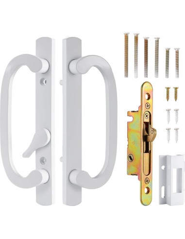 Juego de Manijas para Puertas Corredizas Zinkitool Blanco