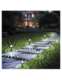 Luces de Camino Solares Rumiom 8 Piezas IP65 Blanco Frío