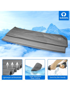Toallas Enfriadoras Sukeen 12 Pack Microfibra 101.6x30.5cm 2