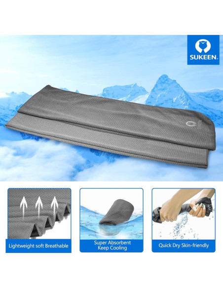 Toallas Enfriadoras Sukeen 12 Pack Microfibra 101.6x30.5cm