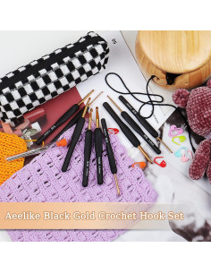 Set de Ganchillos Aeelike 31pcs Ergonomicos para Crochet 2