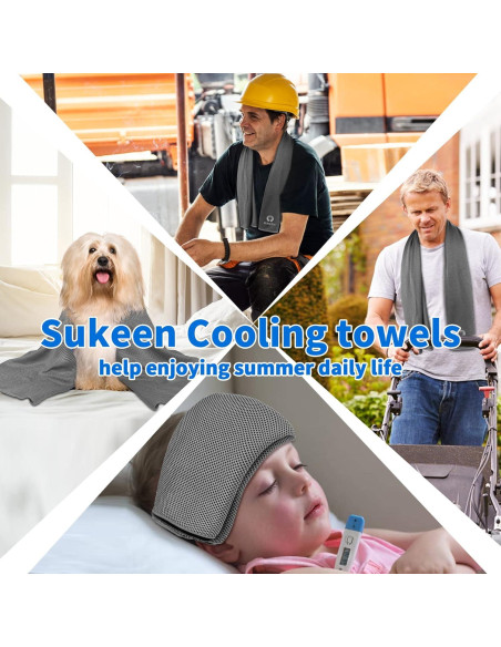 Toallas Enfriadoras Sukeen 12 Pack Microfibra 101.6x30.5cm
