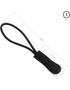Tiradores de Cremallera YZSFIRM 10 Pcs Negro 66 mm 2