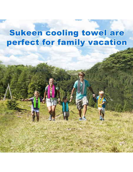 Toallas Enfriadoras Sukeen 12 Pack Microfibra 101.6x30.5cm