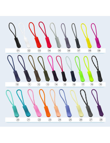 Tiradores de Cremallera YZSFIRM 10 Pcs Negro 66 mm