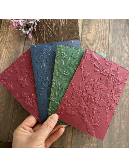 Carpeta de Relieve 3D Qoiseys para Tarjetas - Plástico Art Deco Carpeta de Relieve 3D Qoiseys para Tarjetas - Plástico Art Deco