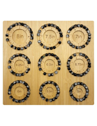 Tablero de Cuentas Petoysoso de Bambú para Joyas 24.99x22.99 cm