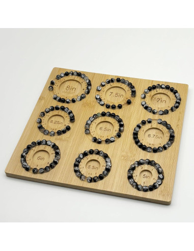 Tablero de Cuentas Petoysoso de Bambú para Joyas 24.99x22.99 cm