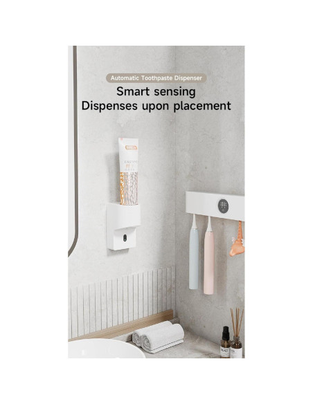 Dispensador Automático de Pasta de Dientes Pikpoa 1800mAh Blanco