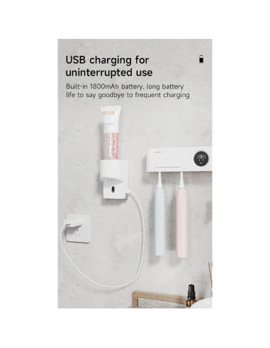 Dispensador Automático de Pasta de Dientes Pikpoa 1800mAh Blanco