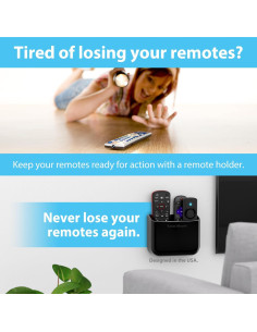 Soporte de Control Remoto TotalMount Negro - Sin Agujeros - 1 Unidad 2