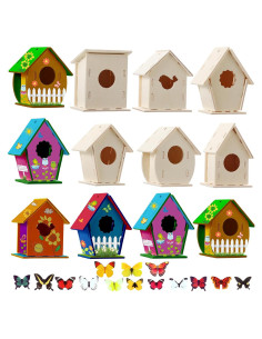 Kits de Casa de Aves DIY Sawysine - 48 Piezas de Madera
