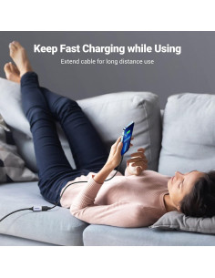 Cable Extensión USB 3.0 UGREEN 0.46 m Trenzado Nylon 2