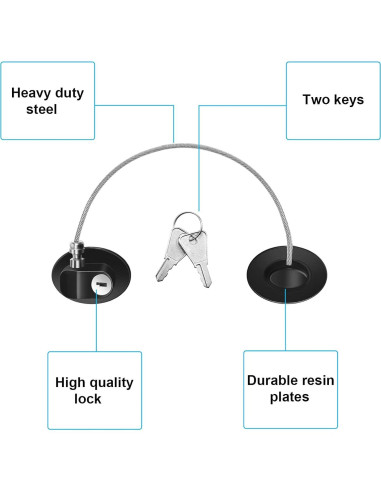 Cerraduras de Gabinete Hotop 4 Piezas Autoadhesivas Seguridad