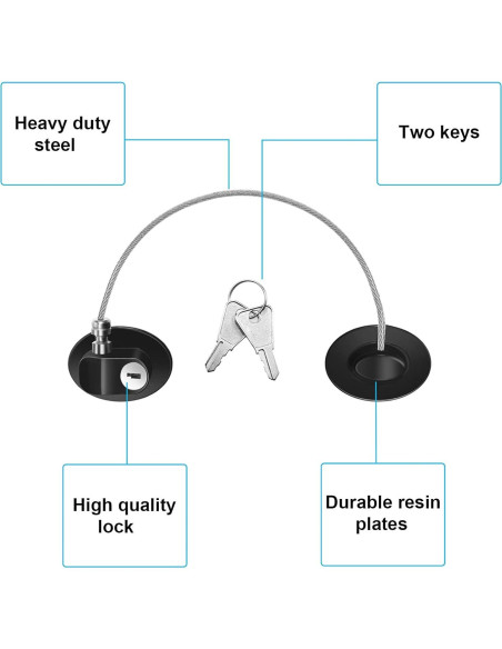 Cerraduras de Gabinete Hotop 4 Piezas Autoadhesivas Seguridad