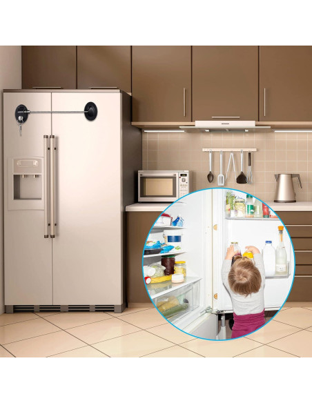 Cerraduras de Gabinete Hotop 4 Piezas Autoadhesivas Seguridad