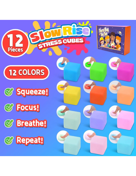 12PCS Cubos de Estrés Cambiantes de Color YAKHAN - Portátiles