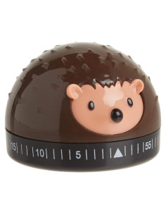 Temporizador de cocina Kikkerland Erizo 60 minutos Marrón