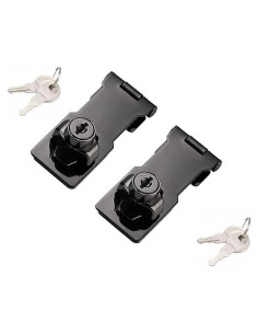 Cerraduras de Hasps con Llave VIDYSUFYR 3" Acero Inoxidable Negro