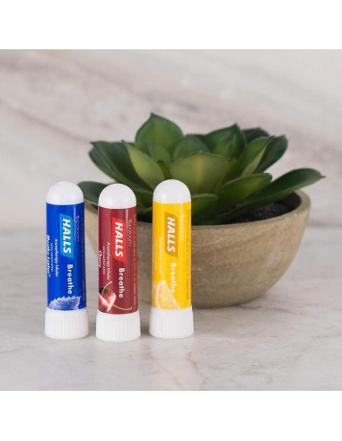 Stick Nasal Halls de Aromaterapia - Limón, 2 Unidades