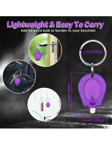 Paquete de 10 Linternas LED Mini RaySoar Púrpura 12 Lúmenes