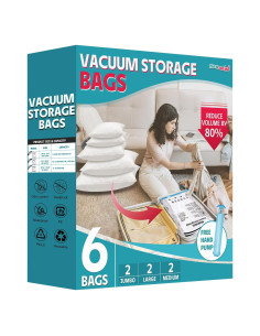 Paquete de 6 Bolsas de Almacenamiento al Vacío Newunisi