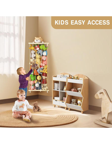 Organizador de Juguetes Befayoo Beige - Almacenamiento de Peluches Ajustable Organizador de Juguetes Befayoo Beige - Almacenamiento de Peluches Ajustable