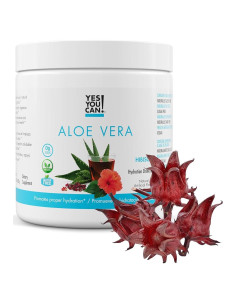 Mezcla de Bebida de Aloe Vera Orgánico ¡Sí Puedes! Hibisco 40 Porciones