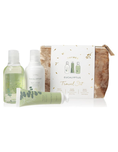 Juego de viaje Thymes Eucalipto - Gel, loción y crema de manos